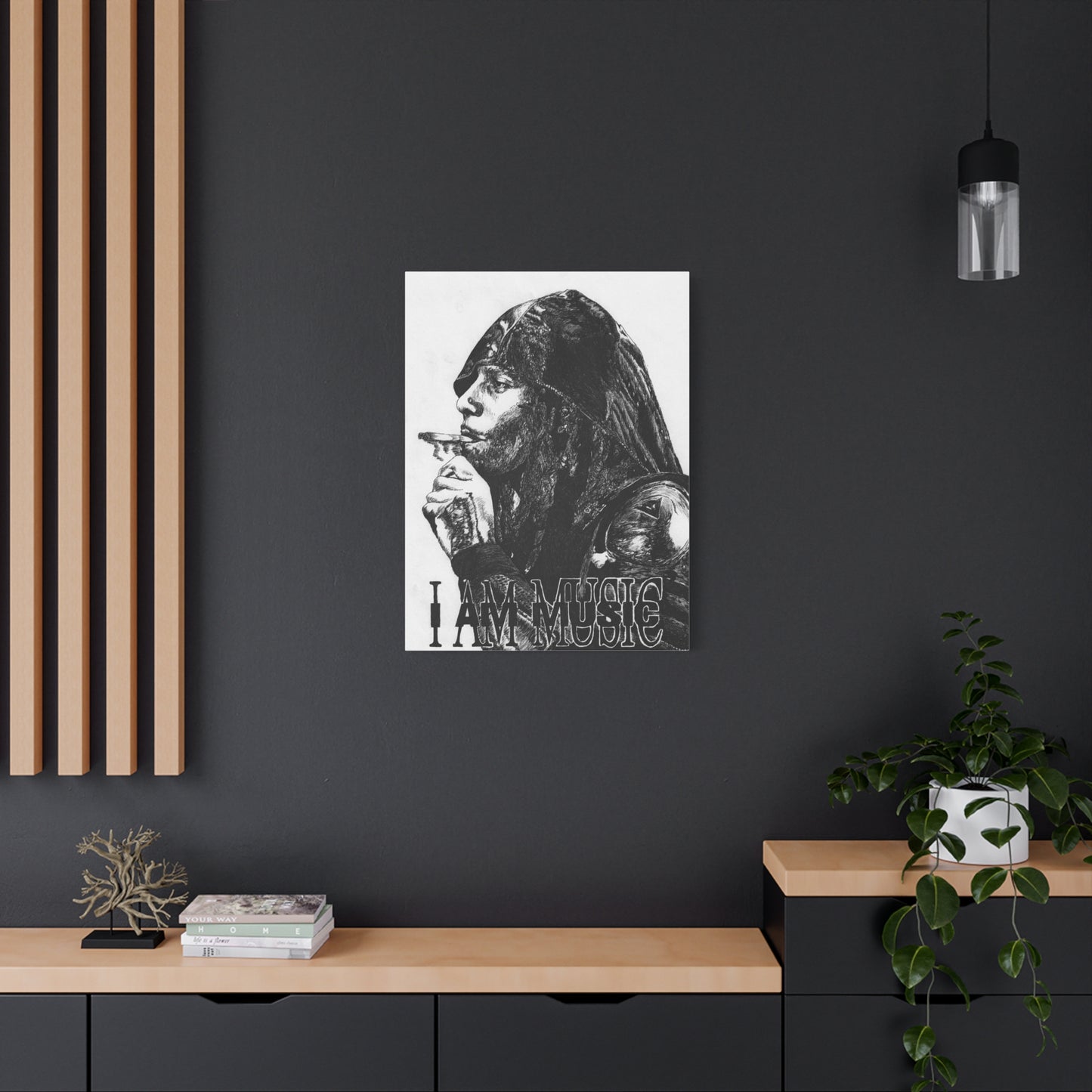 I AM MUSIC Portrait, Matte Canvas