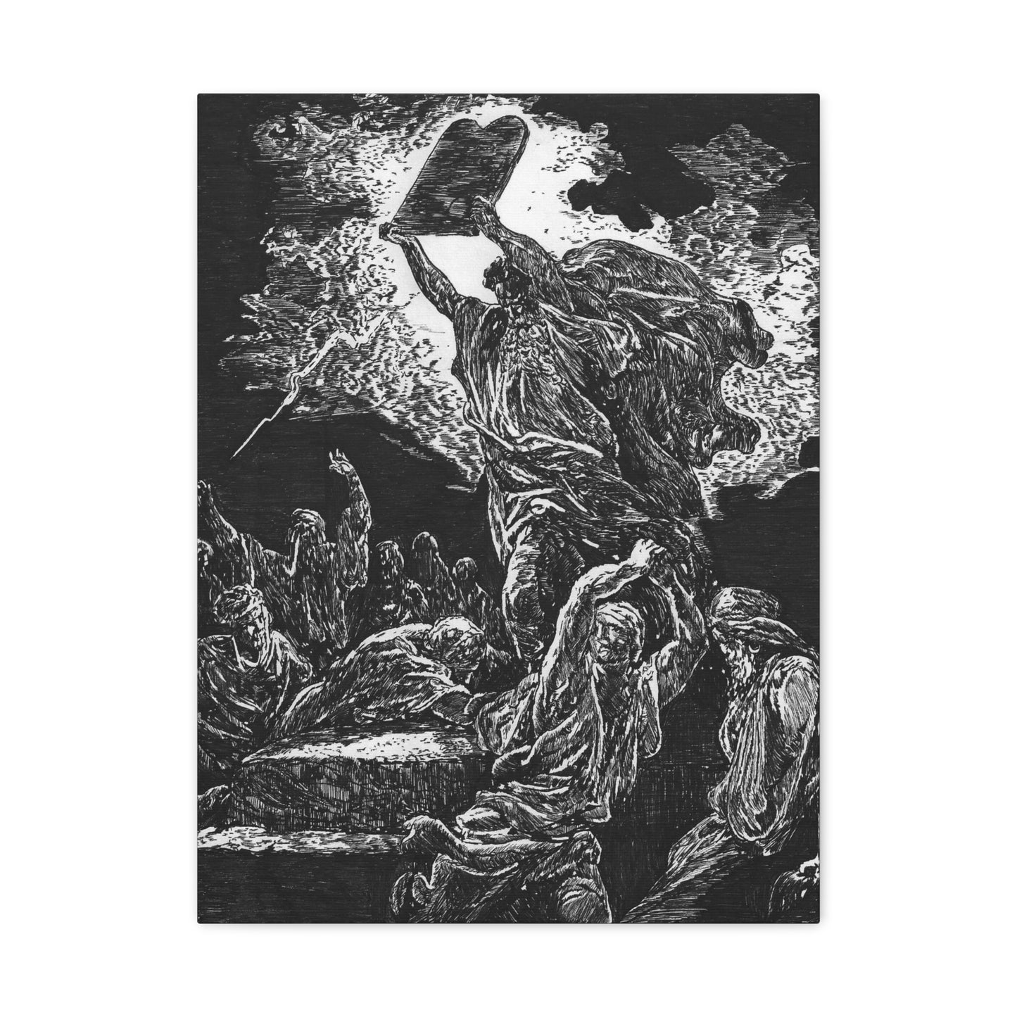 Moses Breaking the Tablets of Law, Matte Canvas