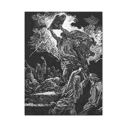 Moses Breaking the Tablets of Law, Matte Canvas