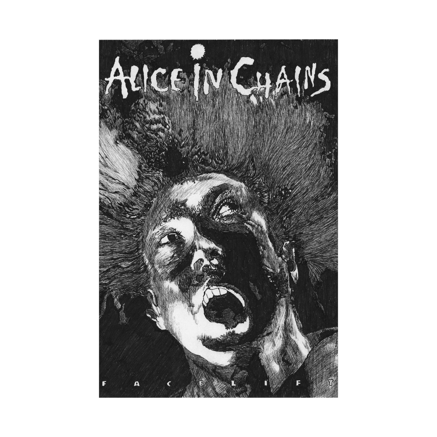 Alice In Chains, Facelift Handrawn Matte Poster