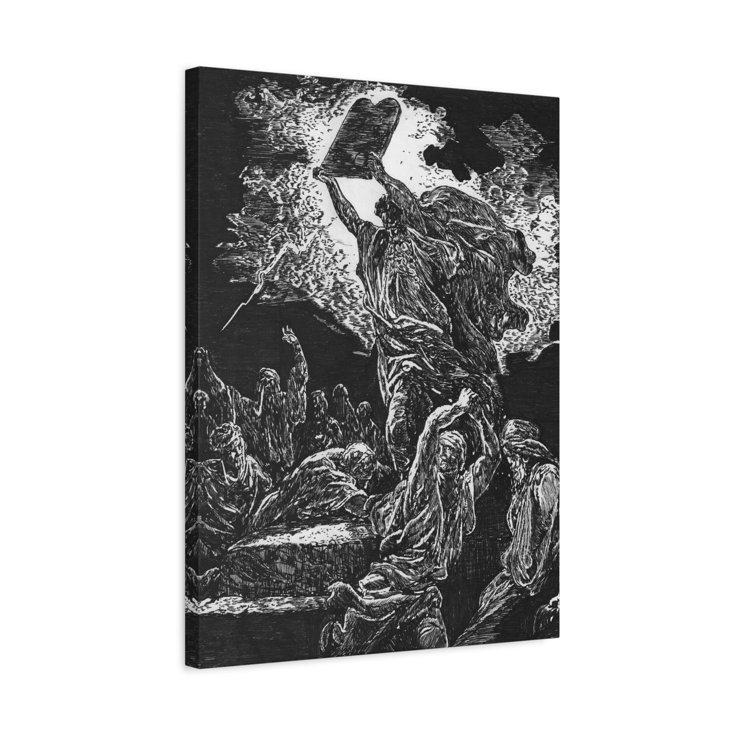 Moses Breaking the Tablets of Law, Matte Canvas